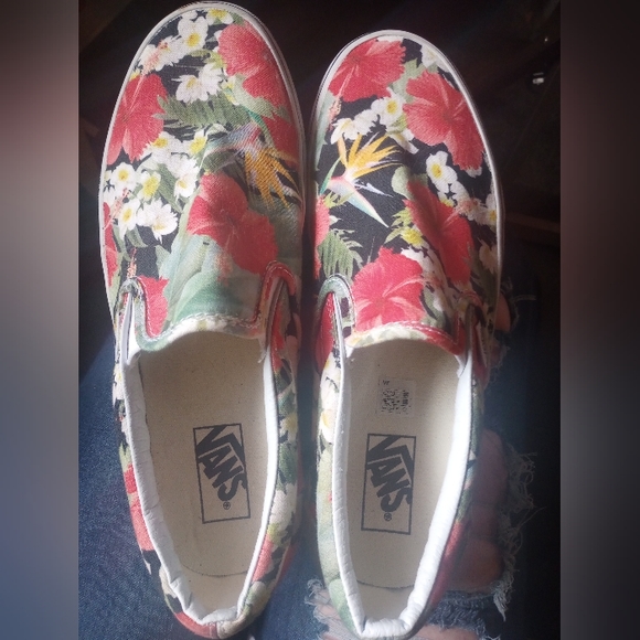 Vans Shoes - Floral vans slip on shoes (10)